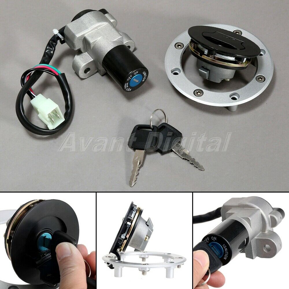 Motorcycle Ignition Switch Gas Cap Seat Lock Key for Suzuki GSX750 RF400 RF600