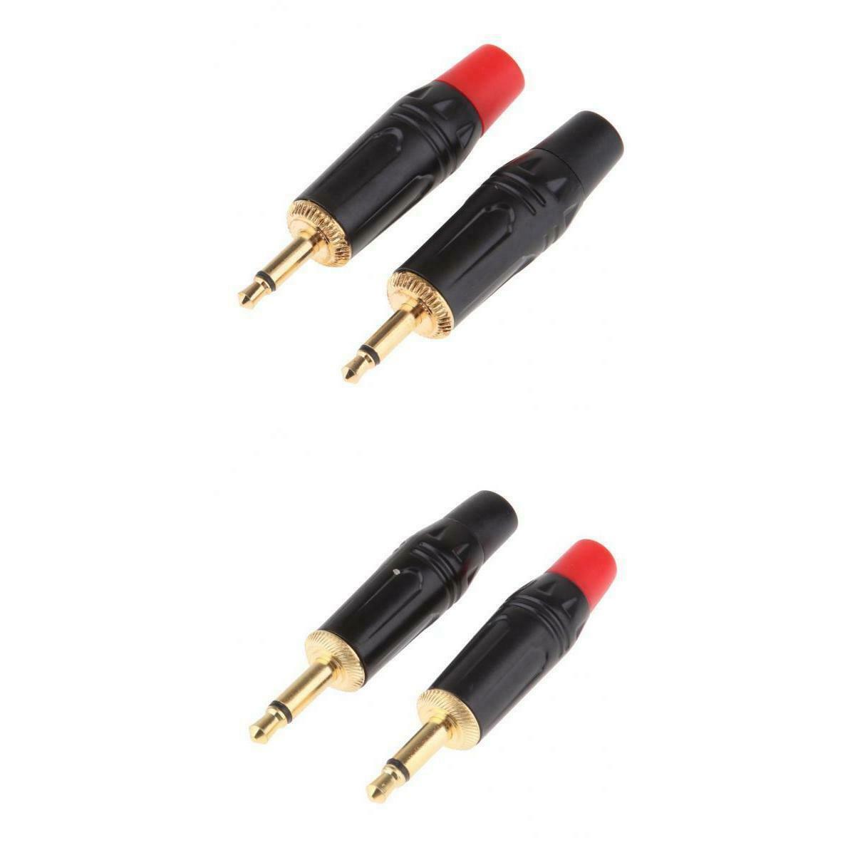 4x 3.5mm Aux Mono Jack Plug Solder Connector
