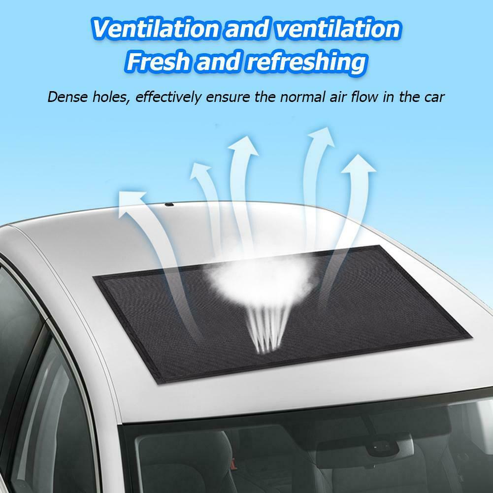 Car Front Rear Sunroof Window Cover Mosquito UV Protection Sunshade Curtain @