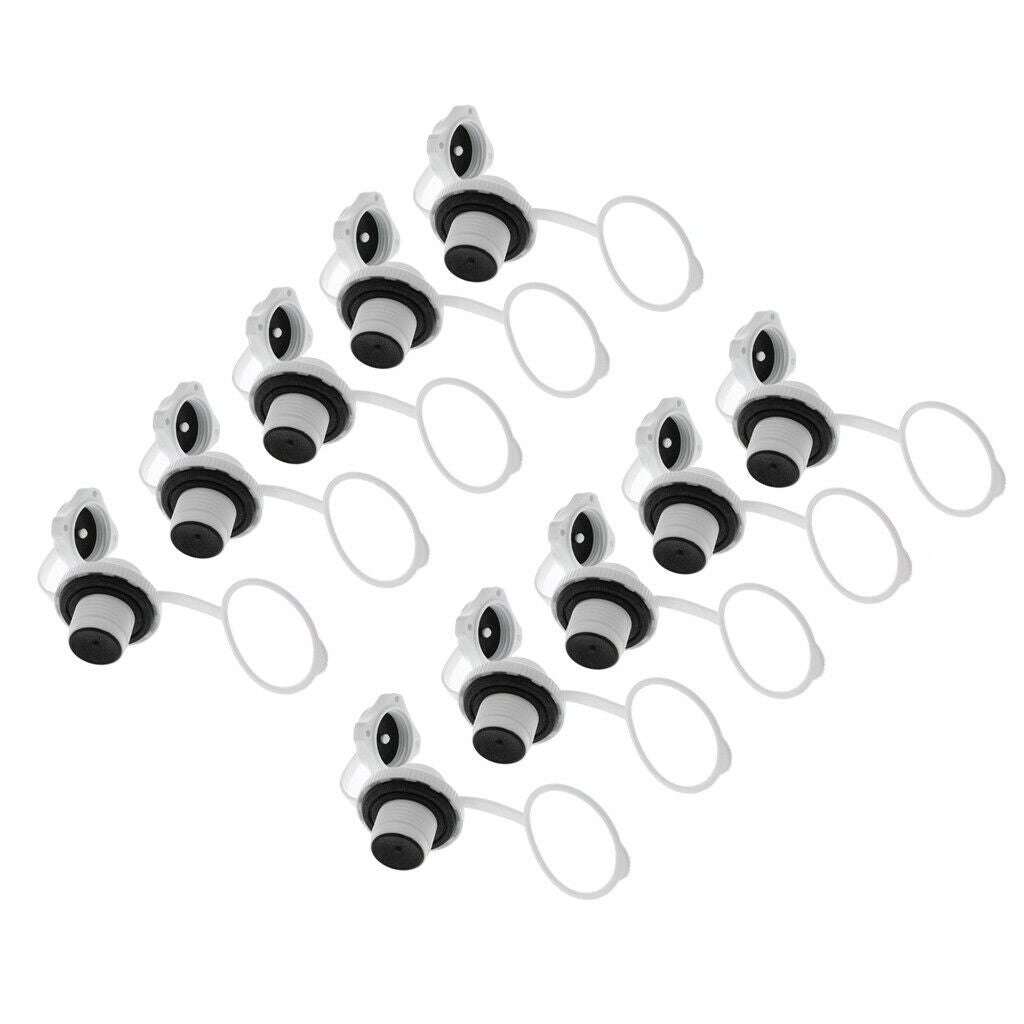 10pack Durable Boston Valve Rubber Raft Canoe Airbed Air Valves Plug Spiral