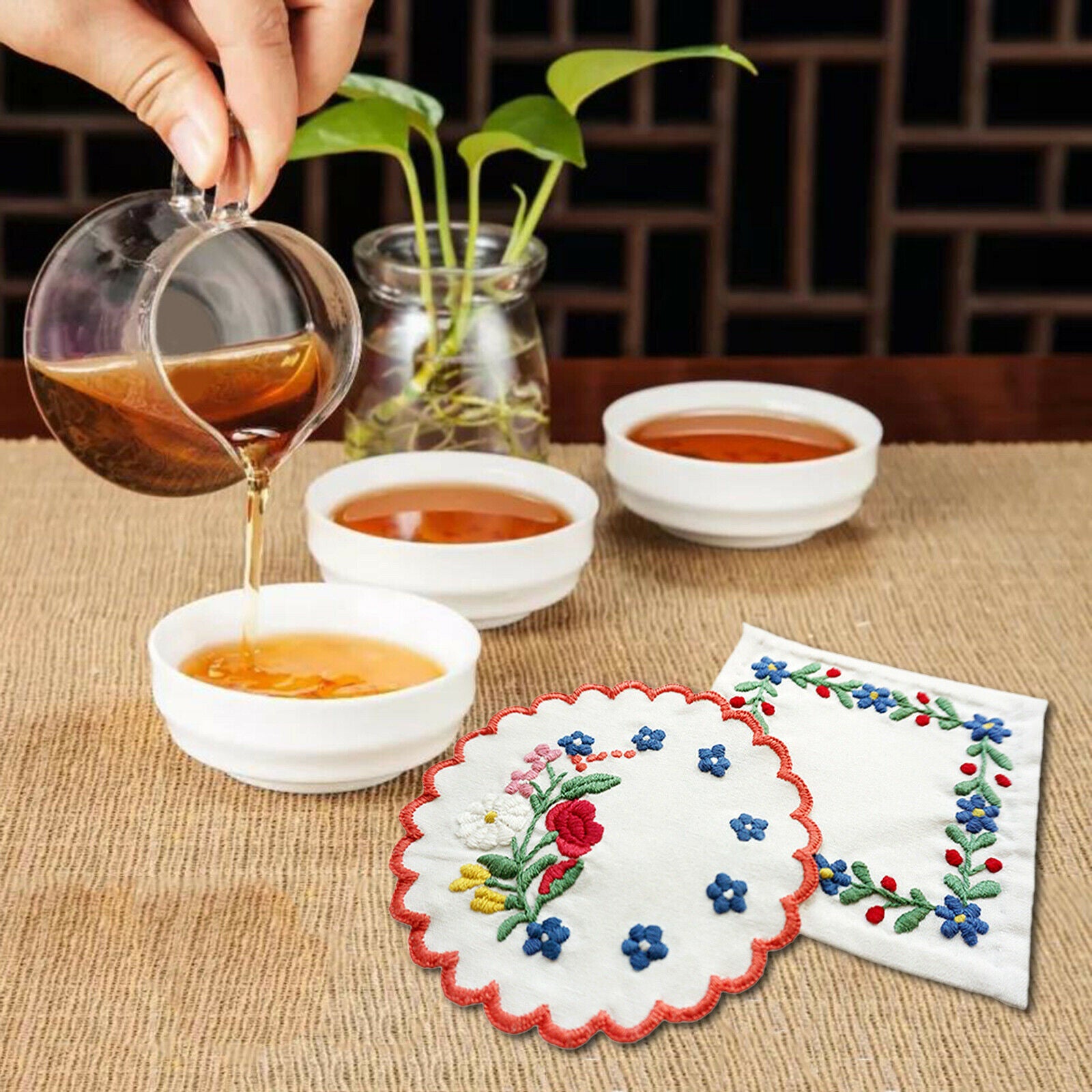 Embroidery set for beginners DIY cross stitch handicrafts red border