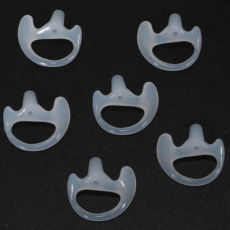 3 Pairs Transparent Silicone Soft Earbud for Walkie Talkie Covert Acoustic TubL5