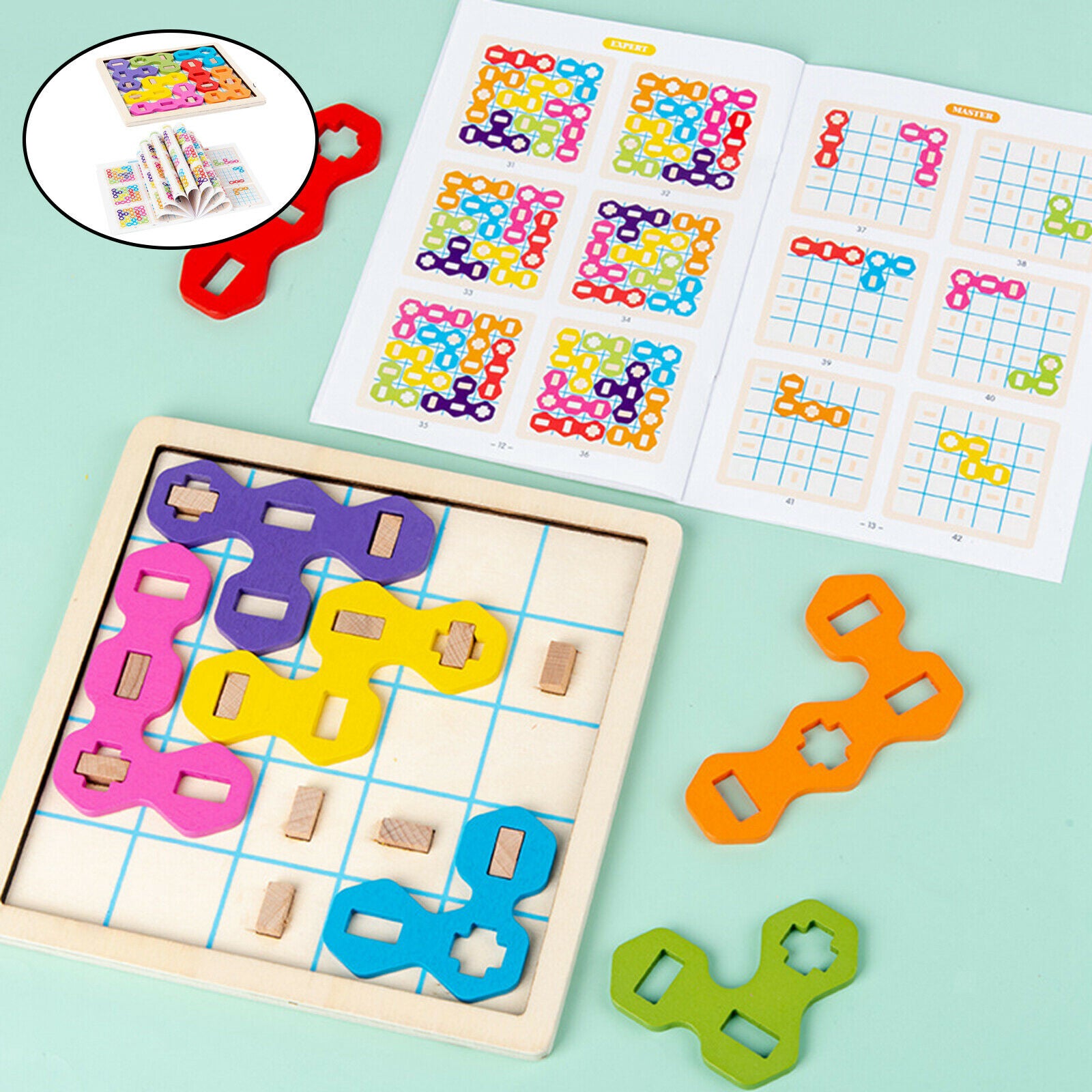 Wooden Geometric Shape Puzzle Children's Toys Children Educational Learning