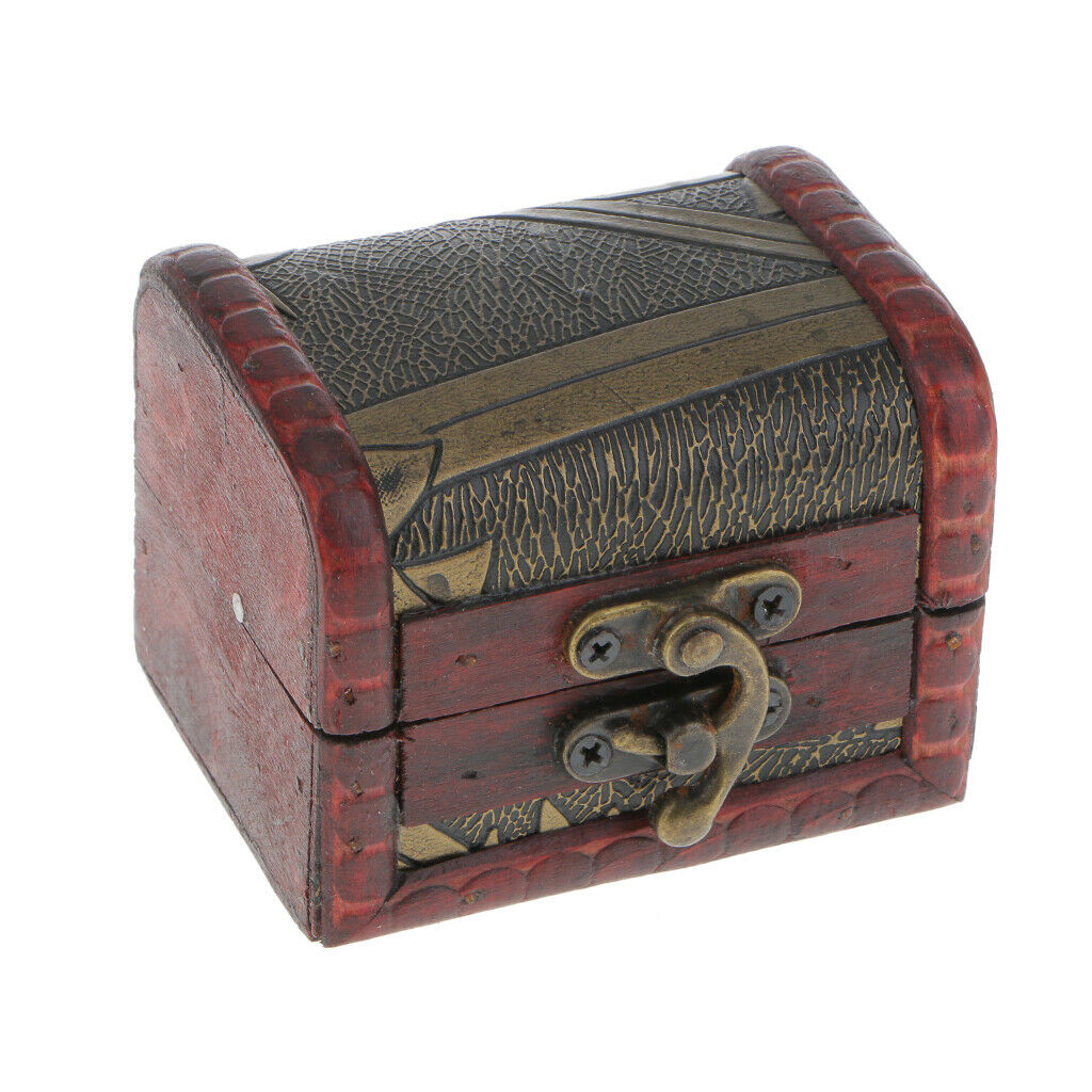 Retro Wooden Case Jewelry Gift Box Container