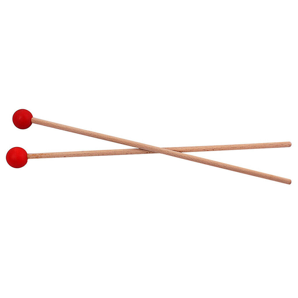 Drum Mallets Comfort Handle for Drum Percussion Accessory Parts Red