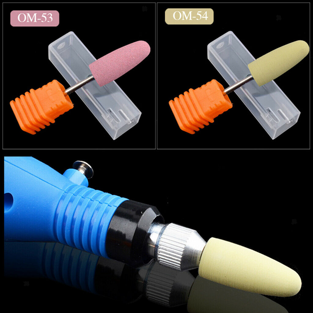 6pcs Silicone Polisher Grinder Nail Drill Bits For Electric Manicure Machine