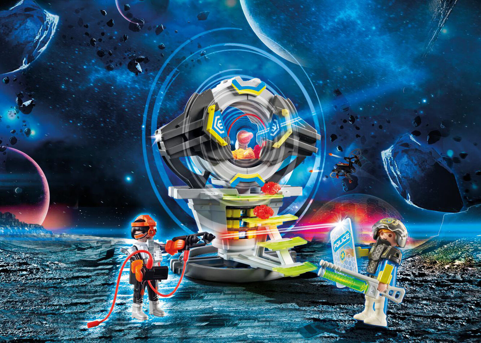 70022 Playmobil Galaxy Police Safe with Code Playset with Figures inc 55pc 5yr+
