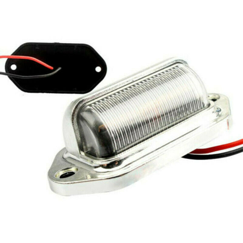 2x Chrome 6 LED License Plate Tag Light Lamp for Truck SUV Trailer Van Universal