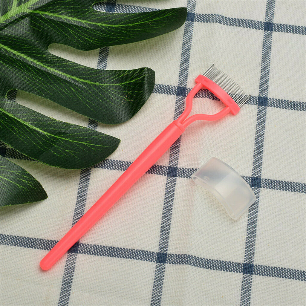 Salon Metal Comb Brush Lash Eyebrow Cosmetic Natural Make Up Eyelash Extension