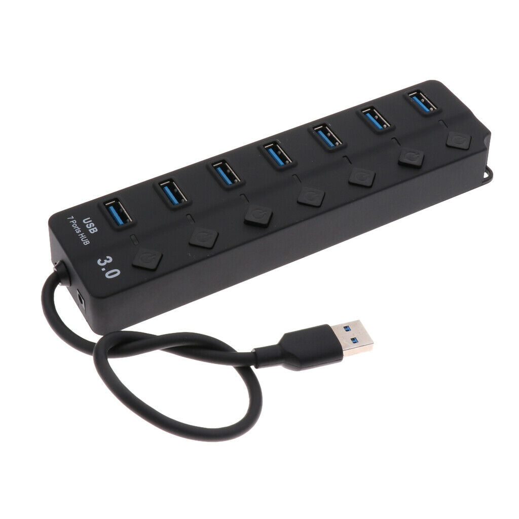 1 Piece Small High Speed 7 USB 3.0 Ports USB Power Adapter Hub For Charging