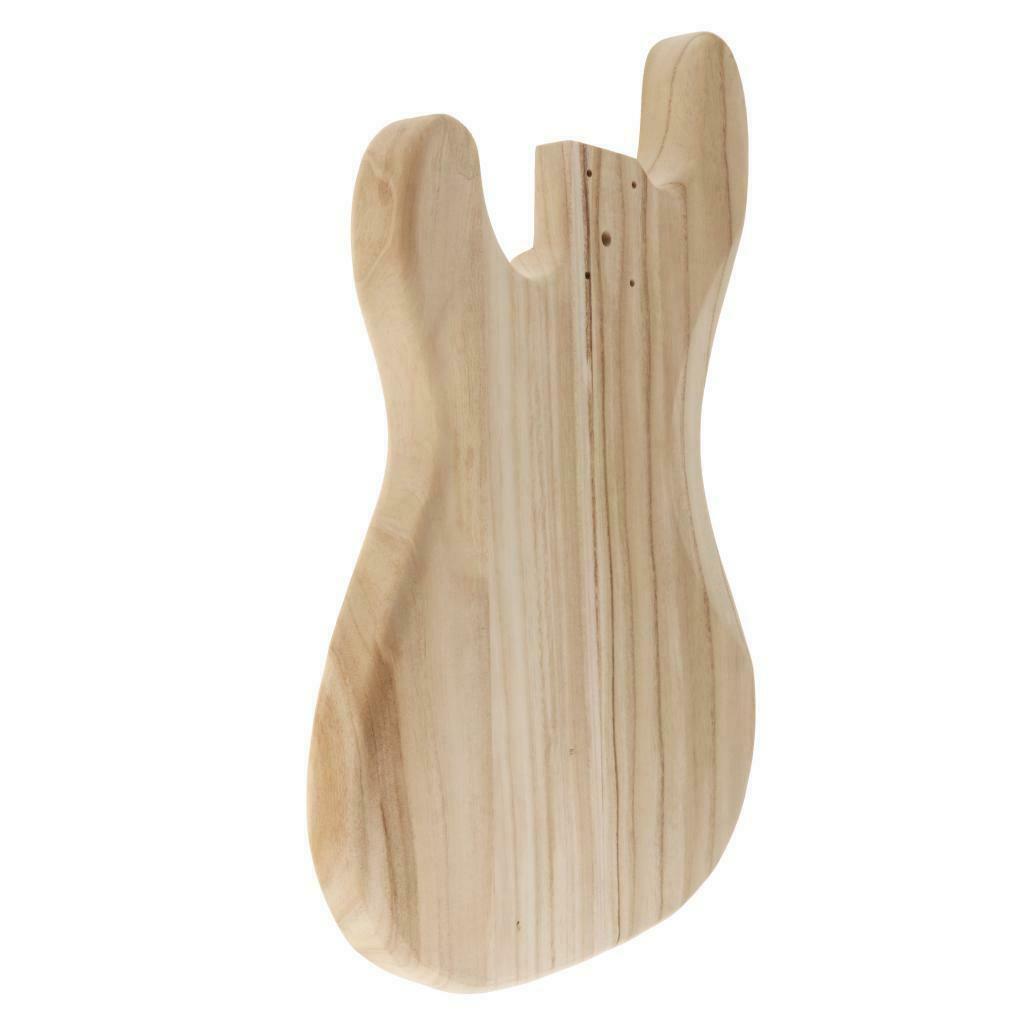Bass DIY Kit Solid Maple Body Unfinished for PB Bass Electric Guitar Replacement
