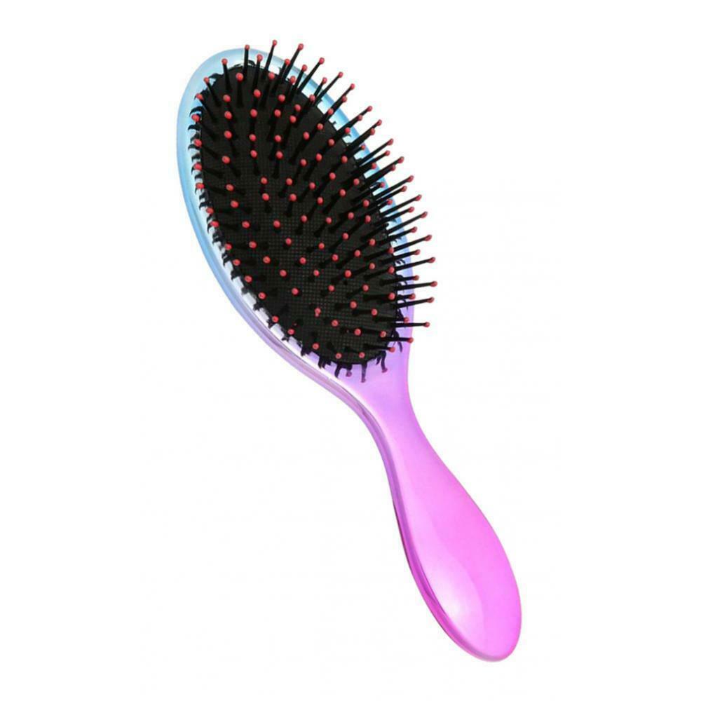 Antistatic Detangling Hairbrush Gradient Color for Adding Hair Shine Blue