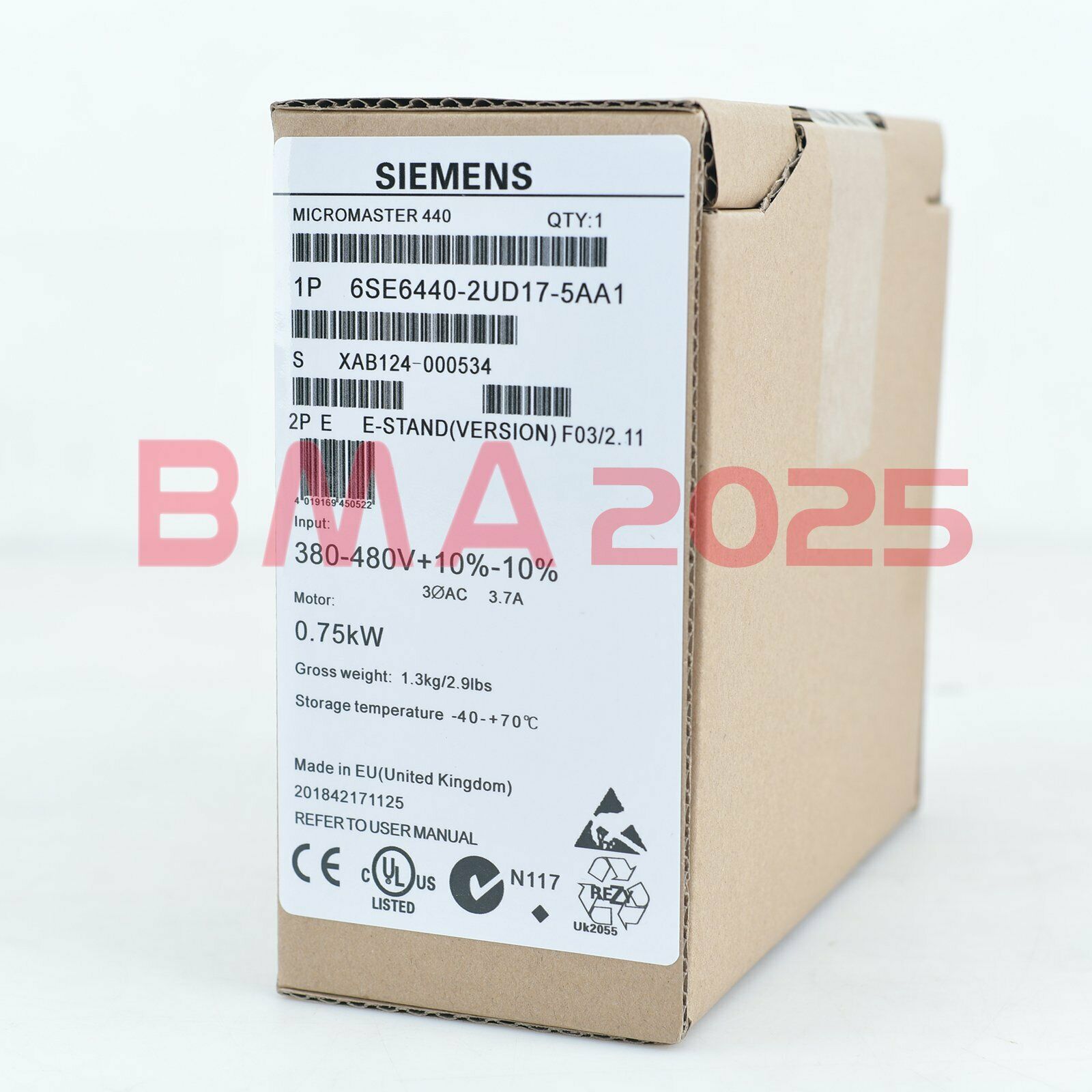 New 6SE6 440-2UD17-5AA1 6SE6440-2UD17-5AA1 1 year warranty DHL free Ship SM9T