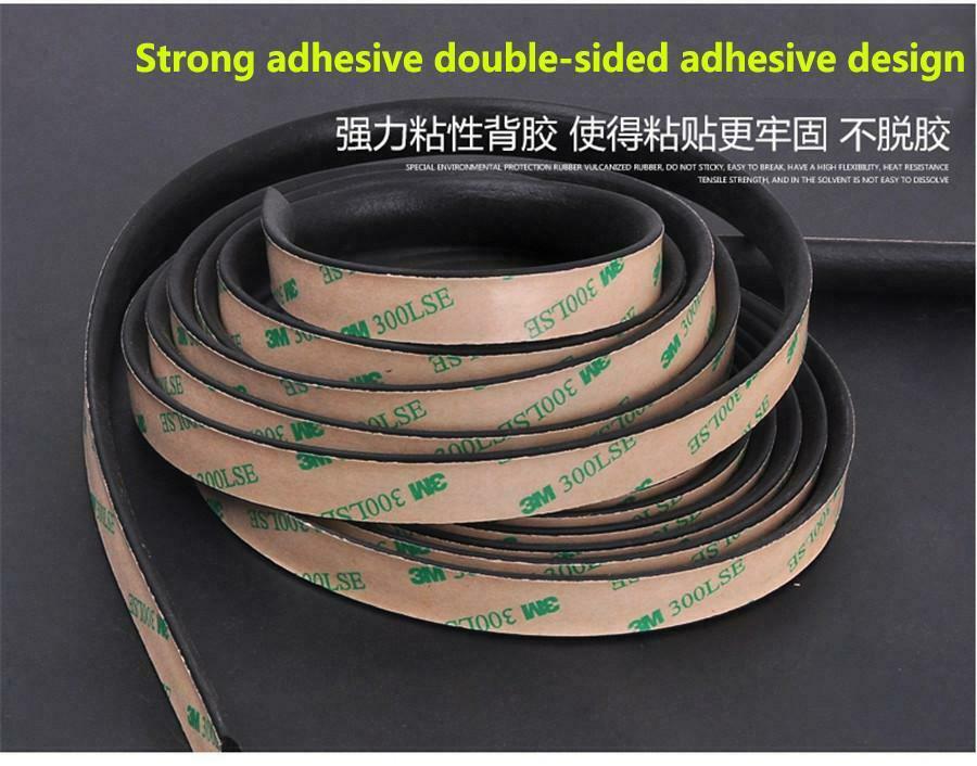5M Car Rubber Sealant Strips 0.79" * 0.24" For Car Window Windshield Sunroof