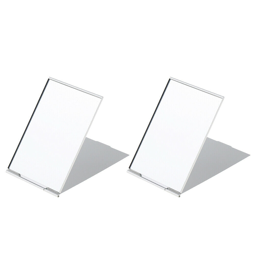 Set of 2 Travel Portable Square Handbag Makeup Cosmetic Shaving Mirror