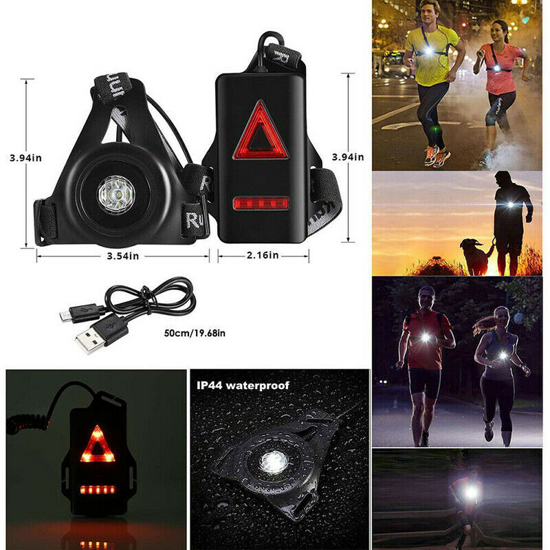 LED Running Chest Belt Warning Light Walking Outdoor Safety Night Flash Lamp