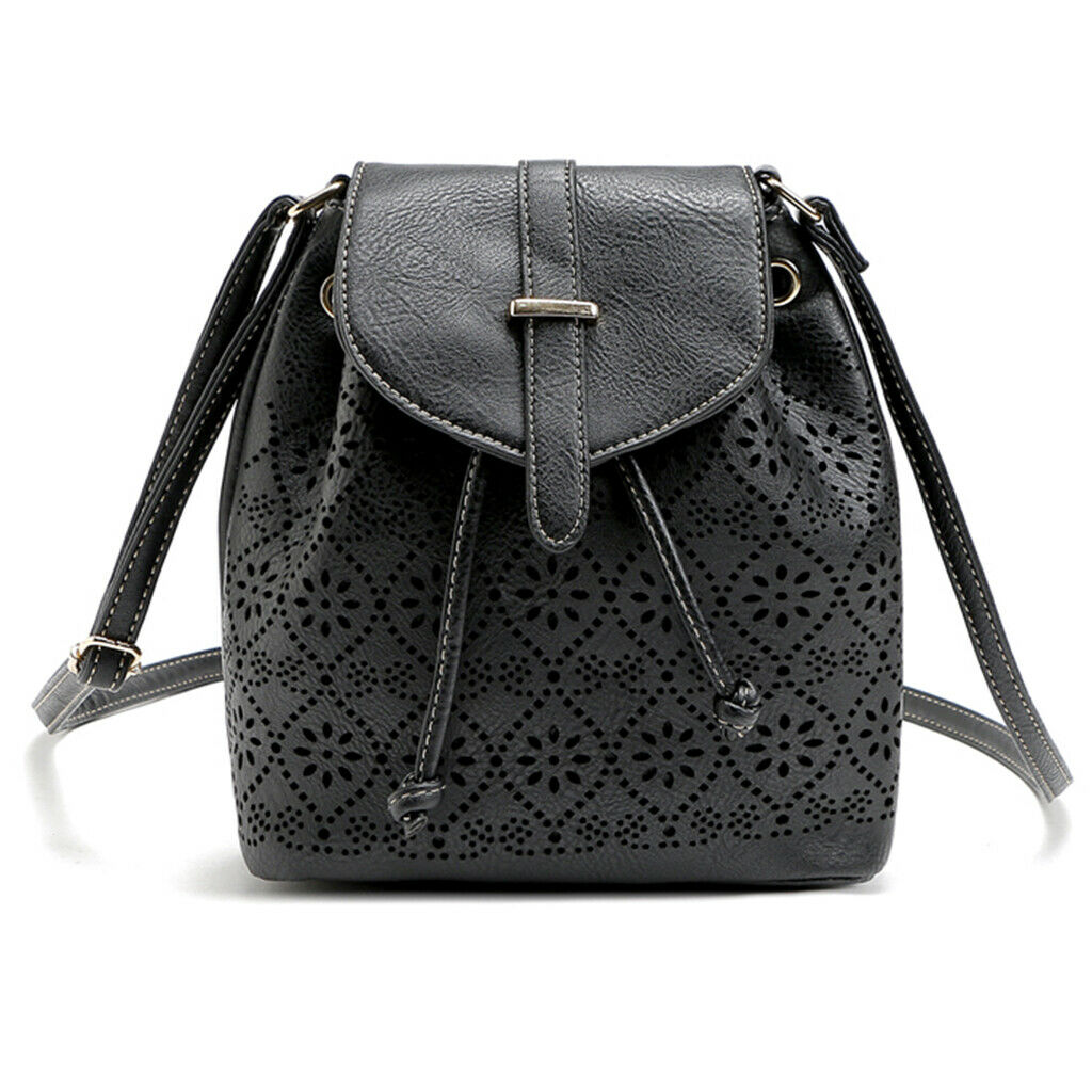 Women Leather Satchel Handbag Shoulder Tote Messenger Crossbody Hobo Bag Black