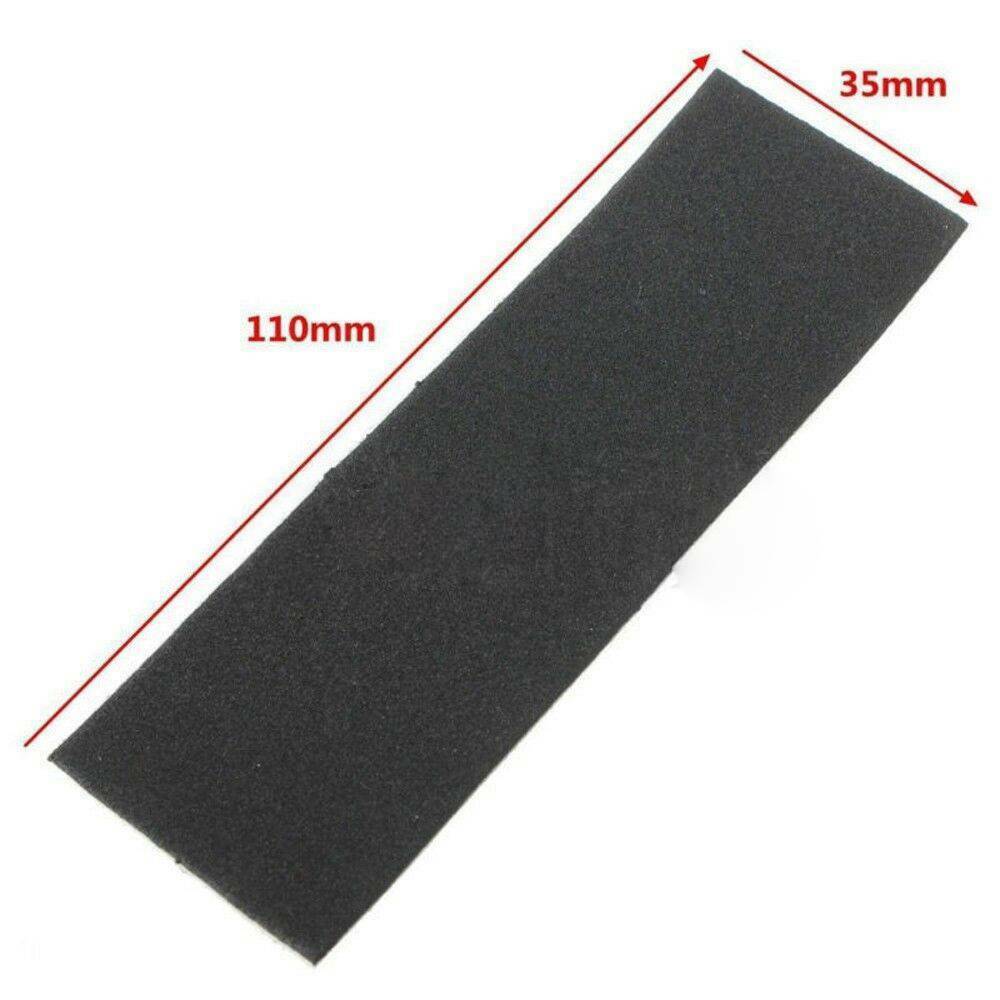 12Pcs Wooden Fingerboard Uncut Non-slip Sandpaper Grip Tape Stickers Set Black