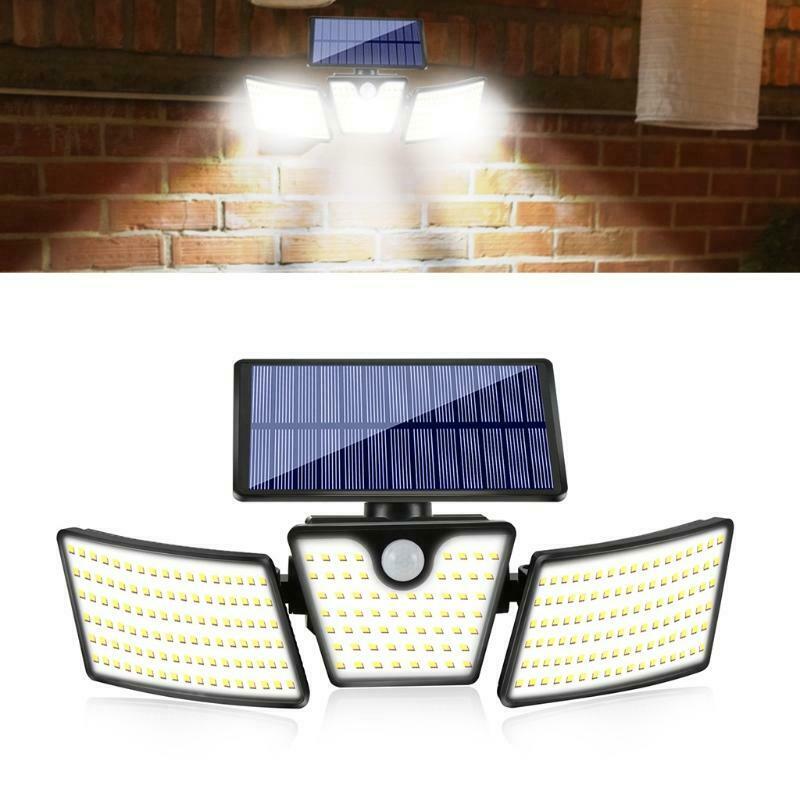 Outdoor Solar Powered LED Light PIRMotion Sensor for Garden Fence Landscape Lamp