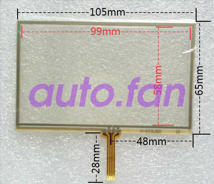 New for 4.3 inch learning machine / car navigation external screen touch glass