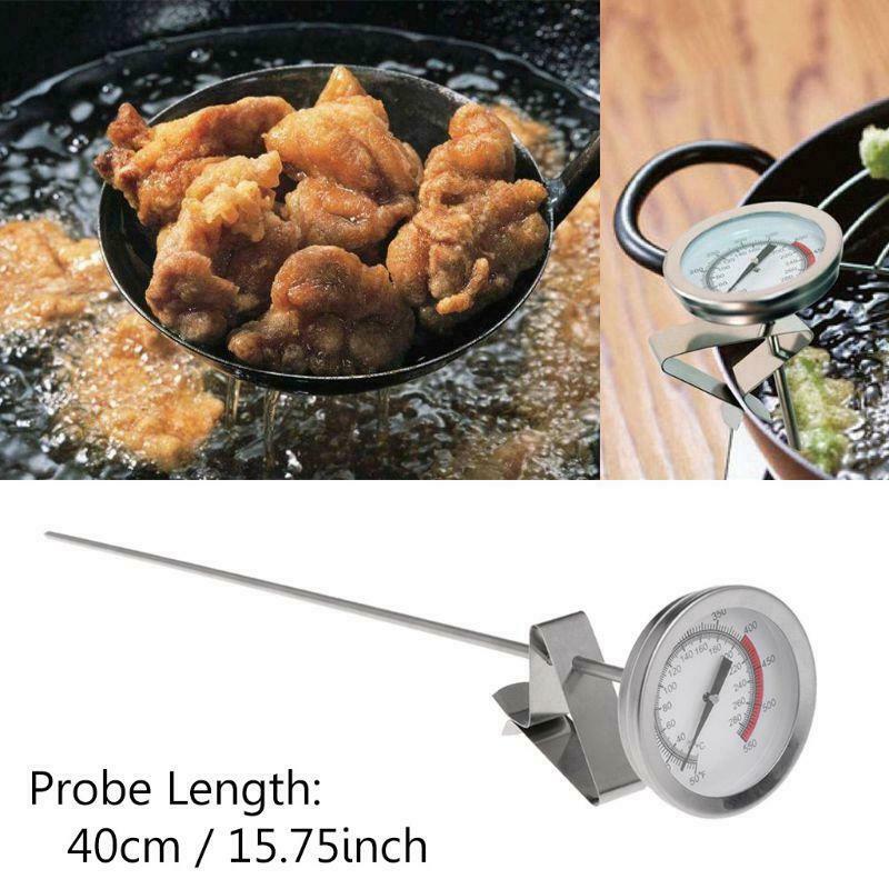 Long Probe Frying Oil Fryer Fries Fried Chicken Wings BBQ Grill Thermometer 40cm