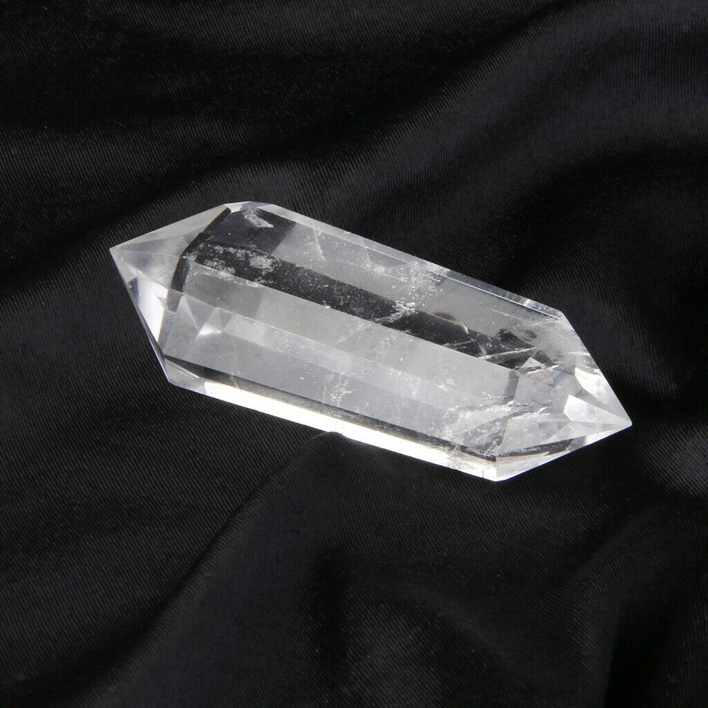 Jewelry Set Natural Quartz Double Crystal Points Transparent