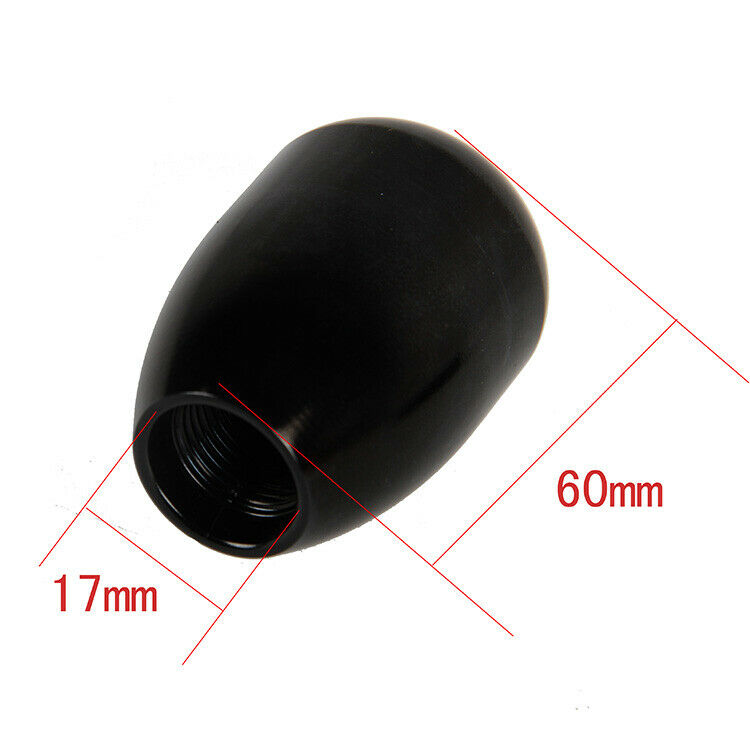 Universal Black Aluminum Manual Gear Stick Shift Knob Shifter Lever 5 Speed