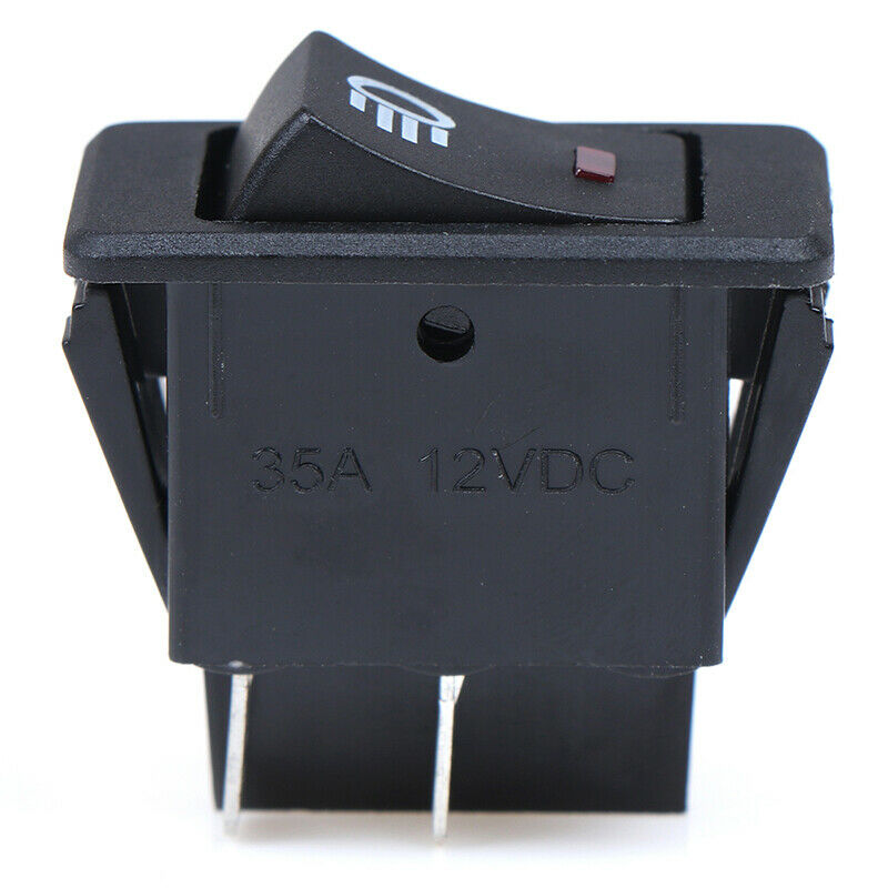 12V 35A Universal Car Red LED Fog Light Rocker Switch Dash Dashboard 4Pin WF