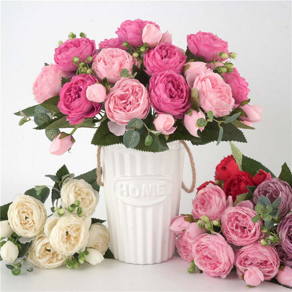 3x Flower Bunches f/ Wedding Venue Arrangement Home Party Birthday Ornament