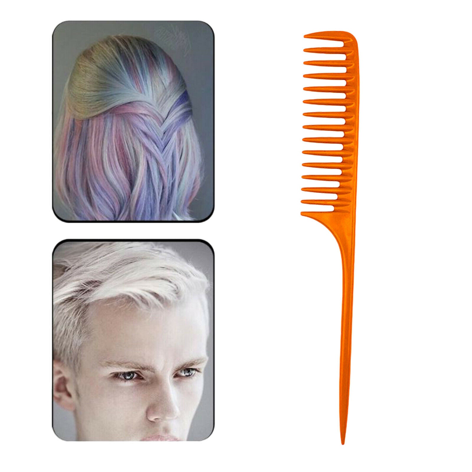 Wide Tooth Tail Comb Carbon Fiber for Women Men Barbers Hairdressing â€‹Comb