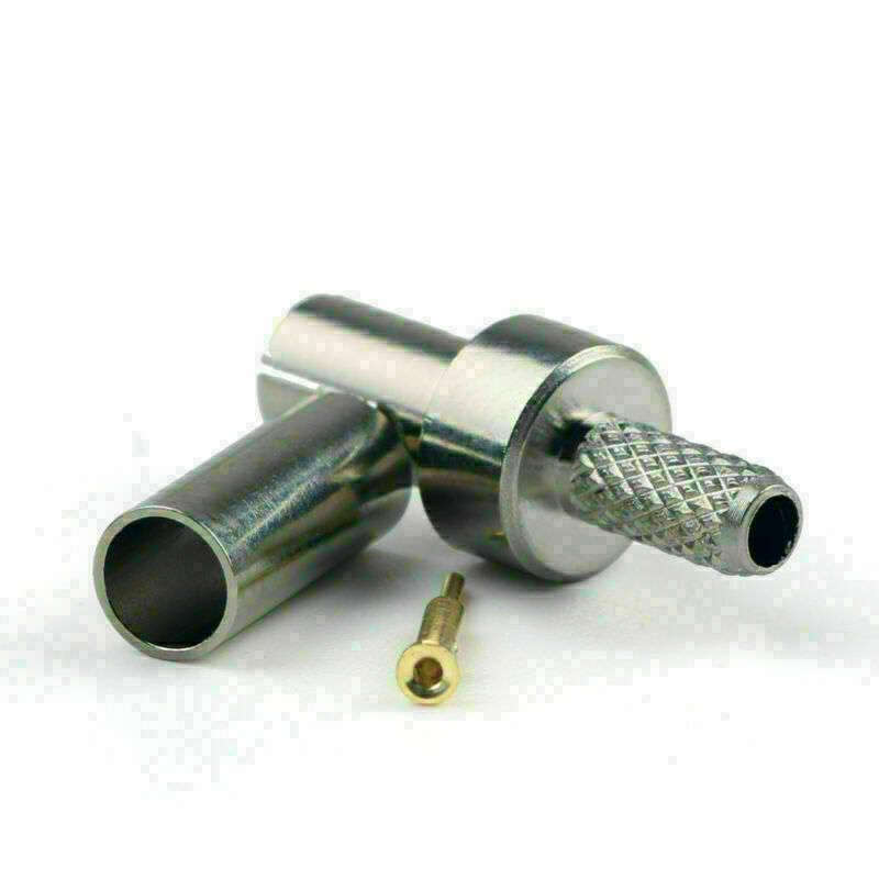 10 Pcs Connector TS9 Male Plug Crimp RG174 RG316 LMR100 Cable Straight Nickel CN