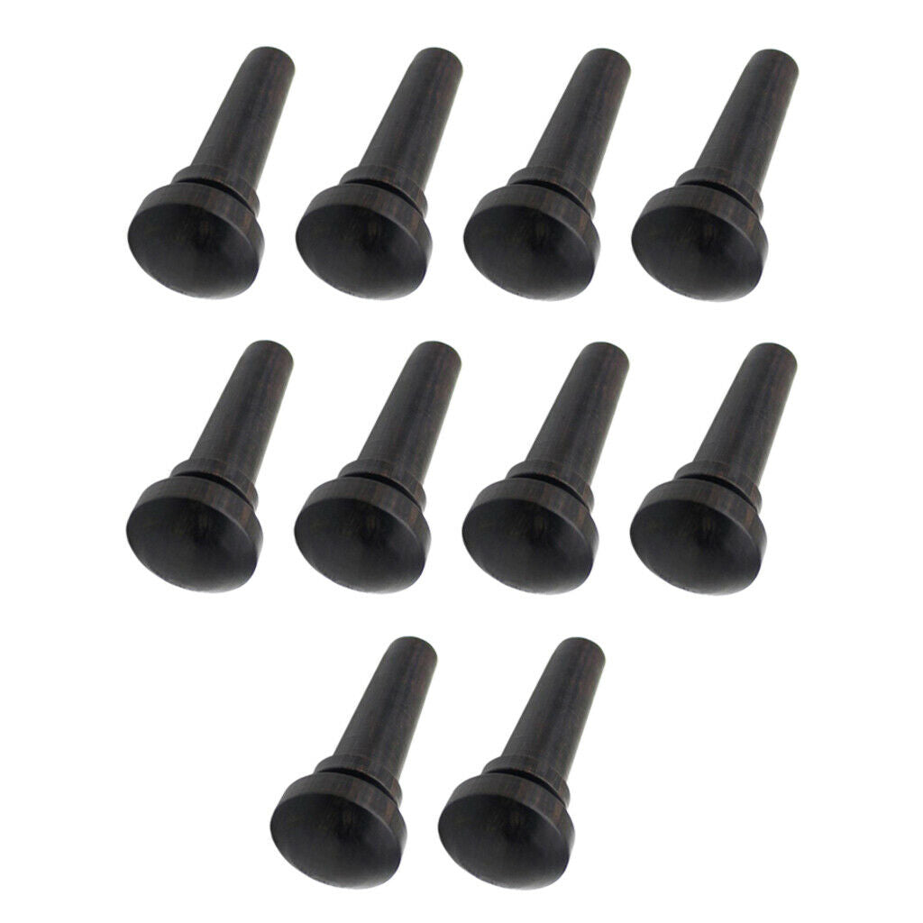 10pcs Finest Violin Fiddle Tail Pin DIY Violin Parts for Violinist Black