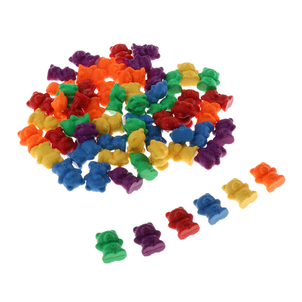 60Pack Baby Bear Counters Markers for Sorting Education Fun Activity Toys