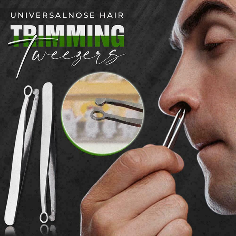 Universal Nose Hair Trimming Tweezers Steel Eyebrow Hair 2021 Nose Cut V0G0