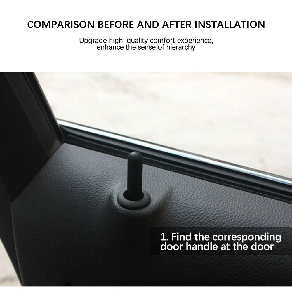 4PCS Universal Door Lock Pin Cover Carbon Fiber Car Interior Car Accessories