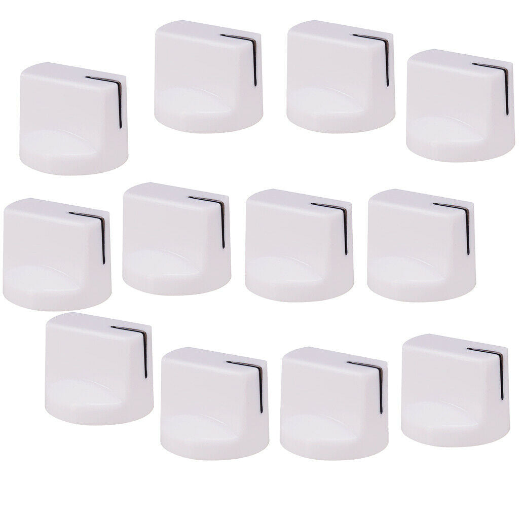 12 Pcs Guitar Speed Control Top Hat Knobs for Electric Guitar White