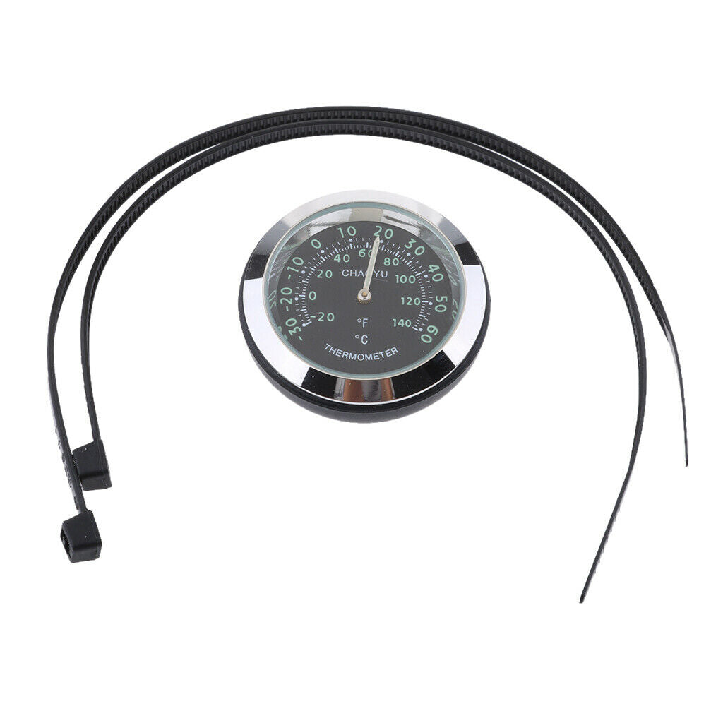 Waterproof Motorcycle Motorbike Handlebar Temperature Thermometer Meter Blk
