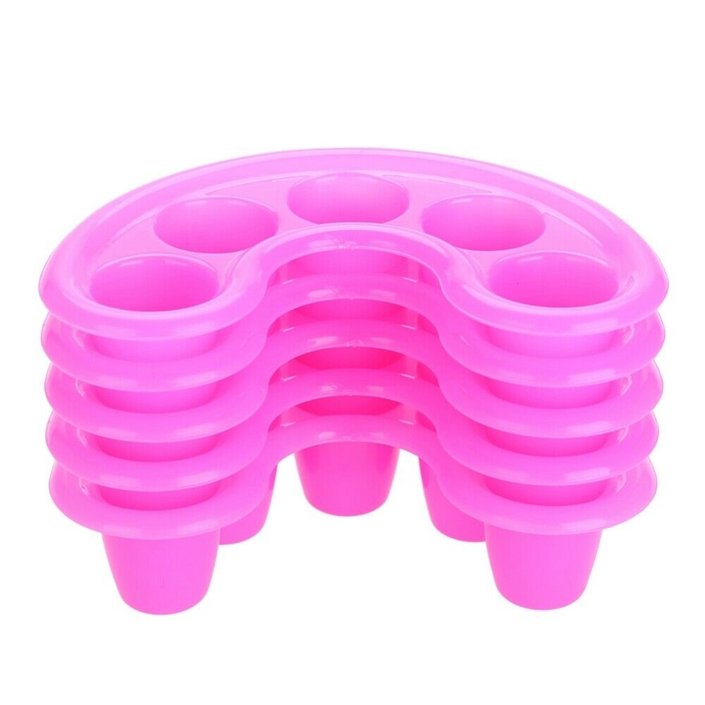 5pcs Nail Soaker Bowl Nail Art Tips Soakers Tray Polish Gel Treatment Remover