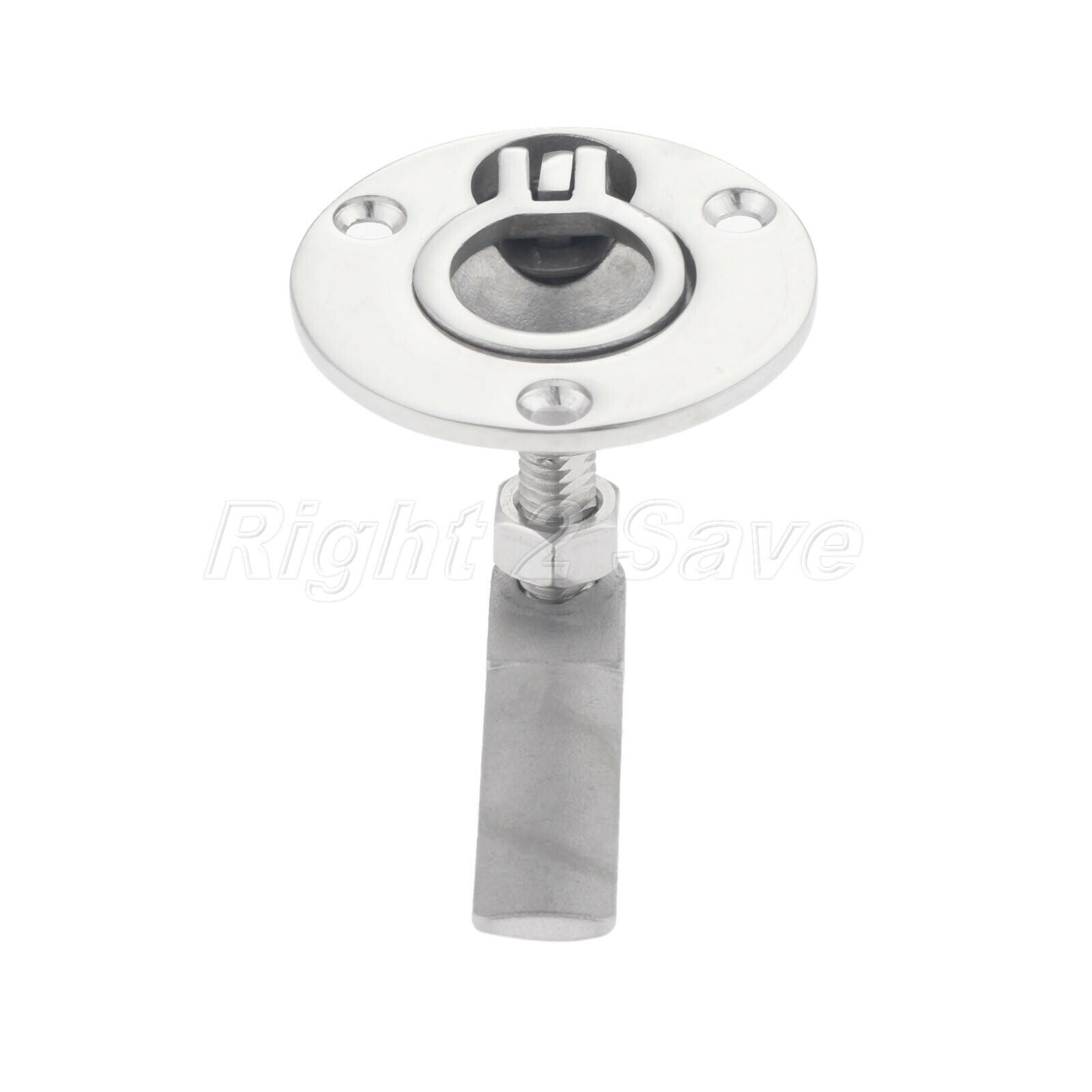 Boat 2" Hatch Lacth Turning Lock Lift Ring Handle Marine Stainless Adapter Latch