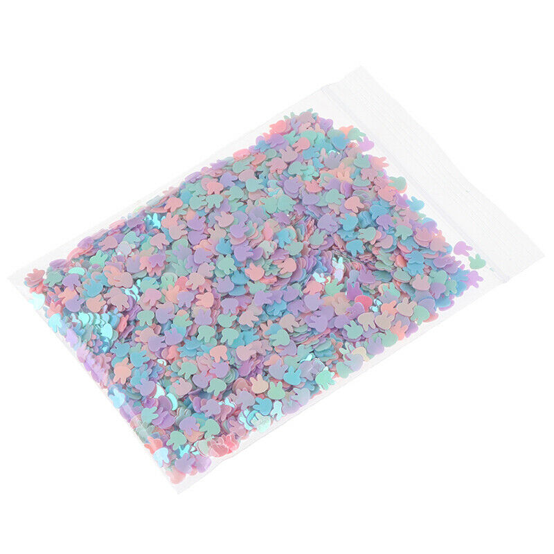15g Ultrathin 4mm Rabbit Shape Glitter quins for wedding Christmas Decor .l8