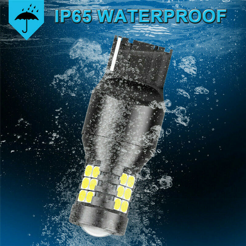 2Pcs T20 7440 W21W LED Rear Reverse Llght Canbus Error-free Backup Bulb 6000K