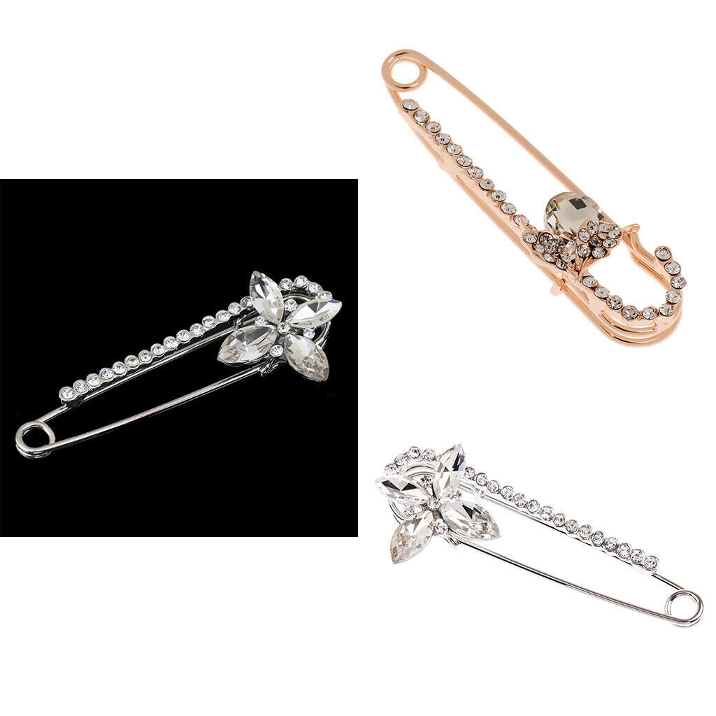 2pcs Safety Brooch Pin Fastening Clip Sewing Kilt Scarf Holder Women Decorations
