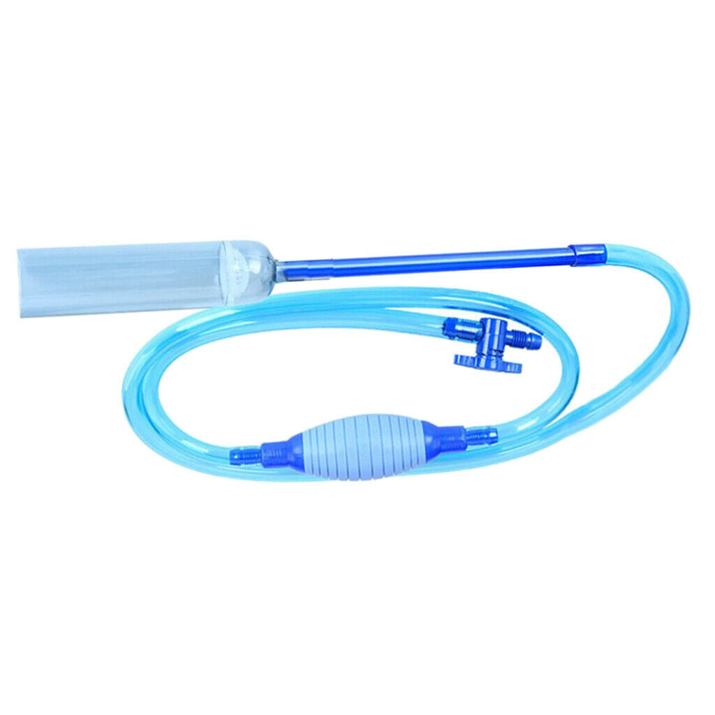 Aquarium Siphon Pump Gravel Filter Fish Tank Cleaner w/ Inbuilt Strainer