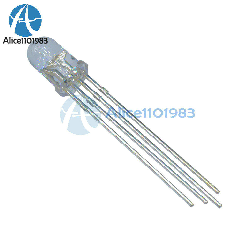 500Pcs 5mm 4pin RGB Tri-Color Common Cathode LED light Red Green Blue