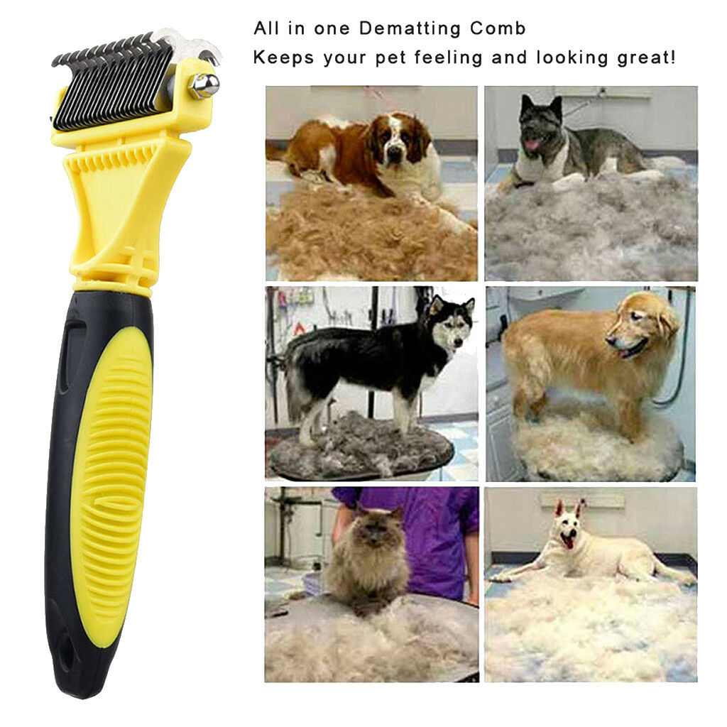 Pet Dog Cat Long Short Thick Hair Fur Rake Deshedding Comb Brush Tools