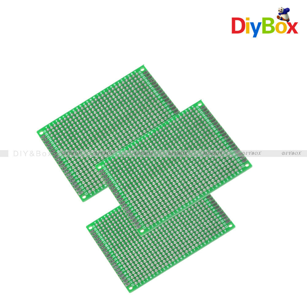 5PCS 6cmx8cm Double-Sided PCB Circuit Board Prototype Breadboard For Arduino DIY