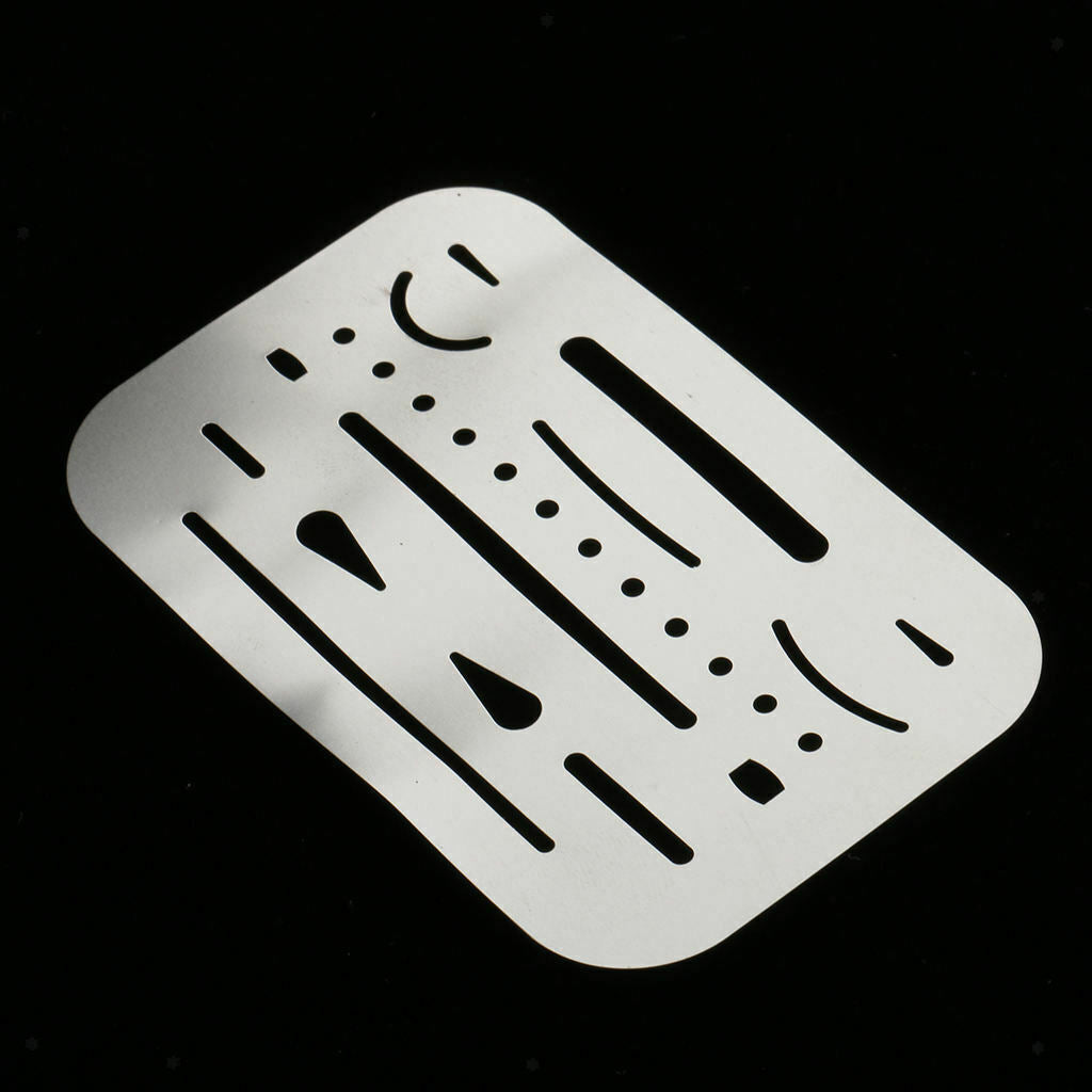 Stainless Steel Erasing Shield Letter Craft Drawing Drafting Art Tools 4x2