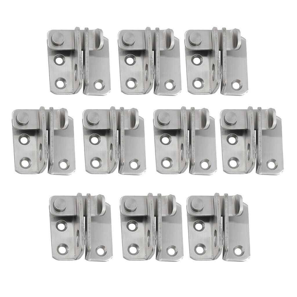 10x Stainless Steel Hasp Latch Lock Sliding Door for Window Gate Cabinet Buckle
