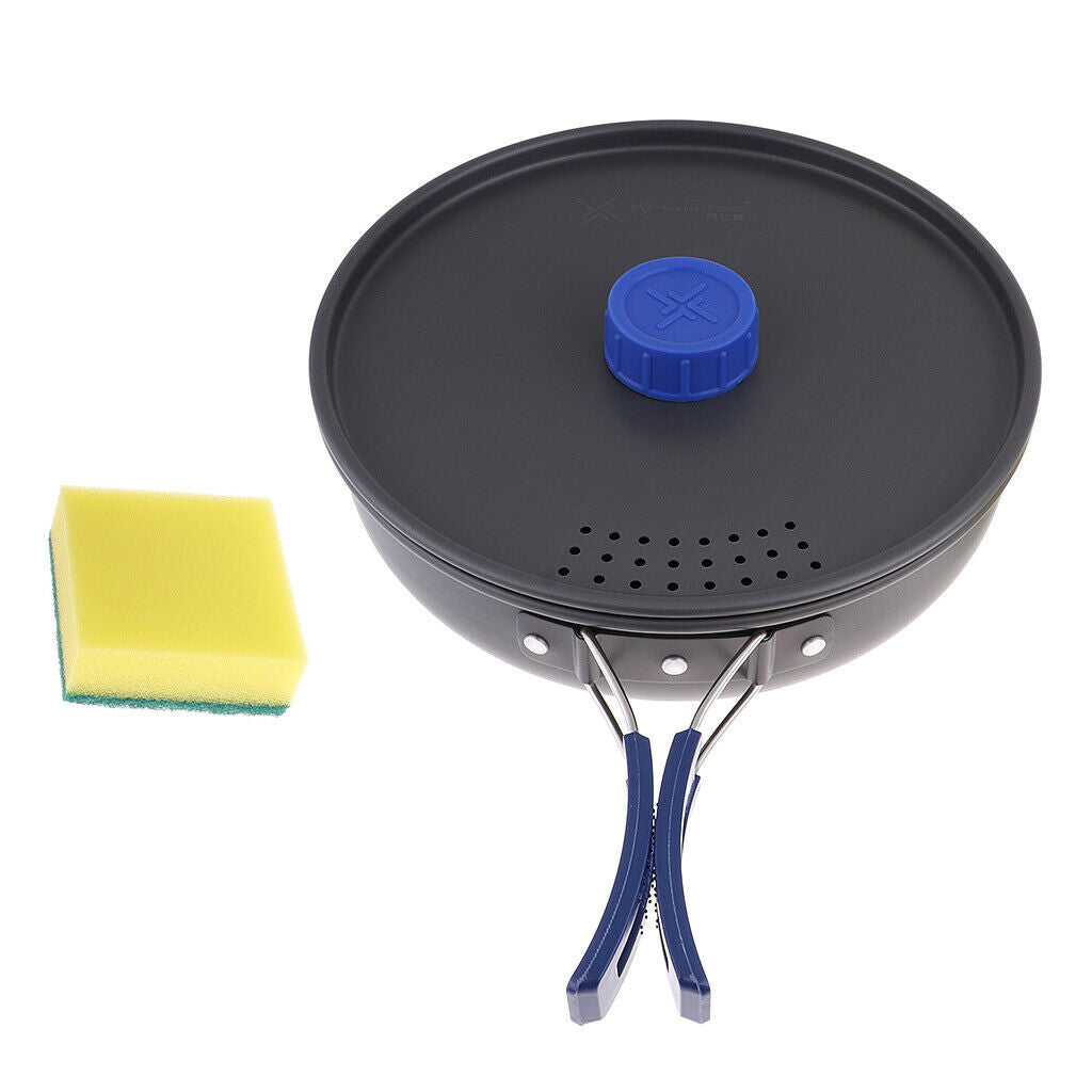 2-3 Person Camping Fry Pan Outdoor Portable Picnic Cooking Cookware with Lid