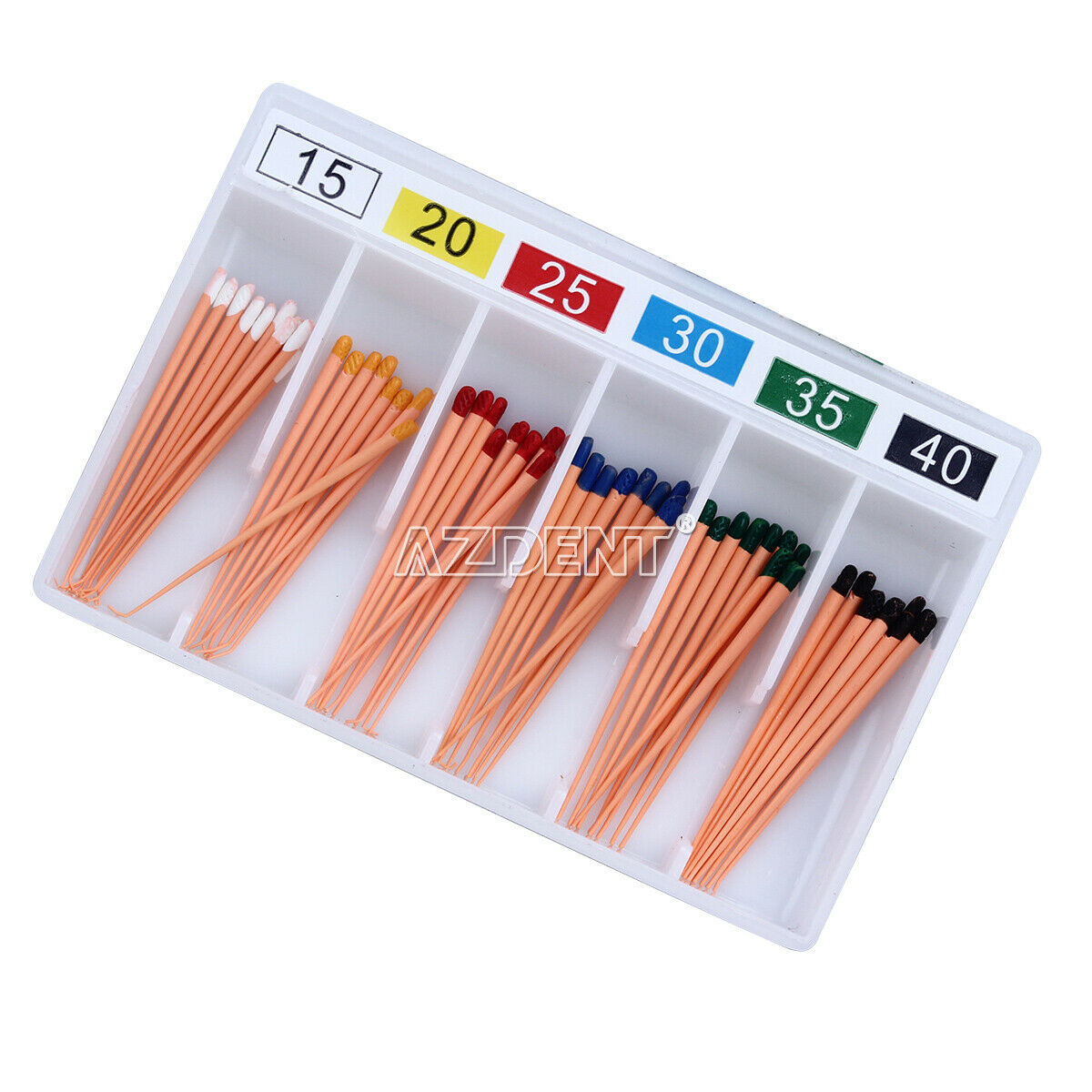 10 Boxes Dental Gutta Percha Points 0.04 Taper Coloring Agent 15-40# AZDENT CA